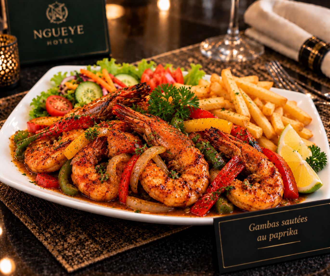 Gambas sautées au paprika