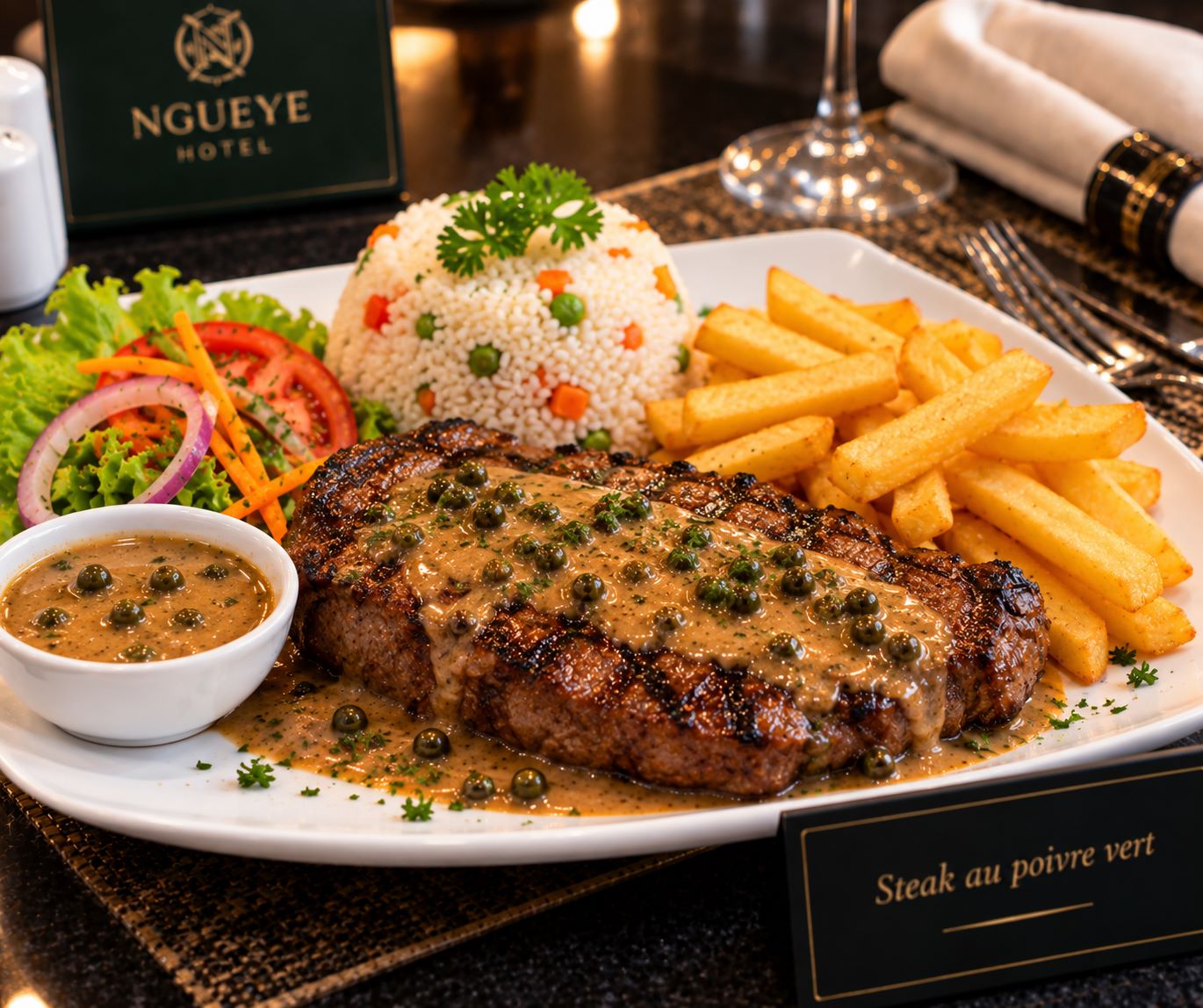 Steak sauce poivre vert