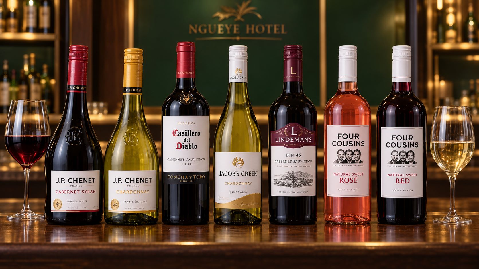 Sélection de vins Ngueye Hotel